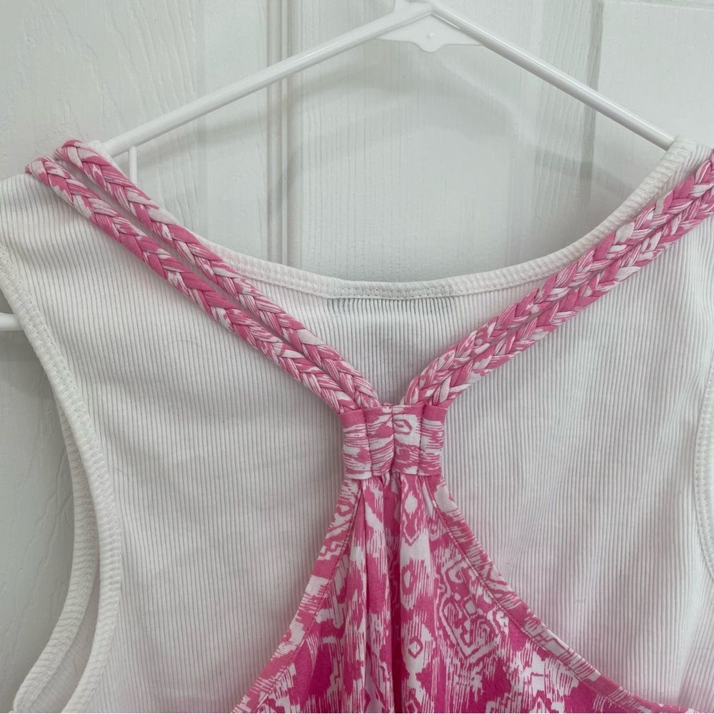 Style & Co. Two in One 90s Y2K Vintage Layered Pink Print Tank Women’s Size M - Picture 4 of 8